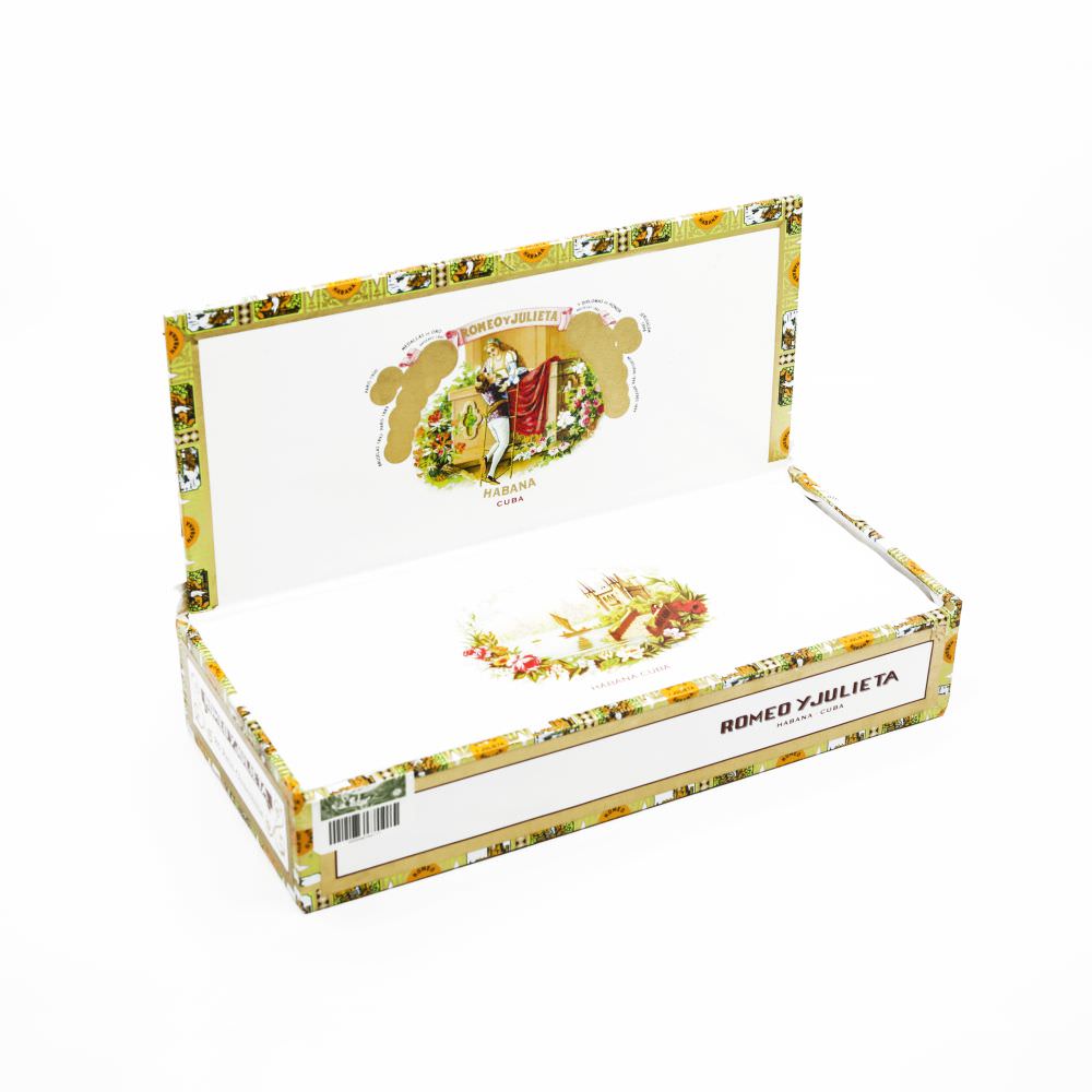 Romeo y Julieta Petit Churchills Cigar Box Open