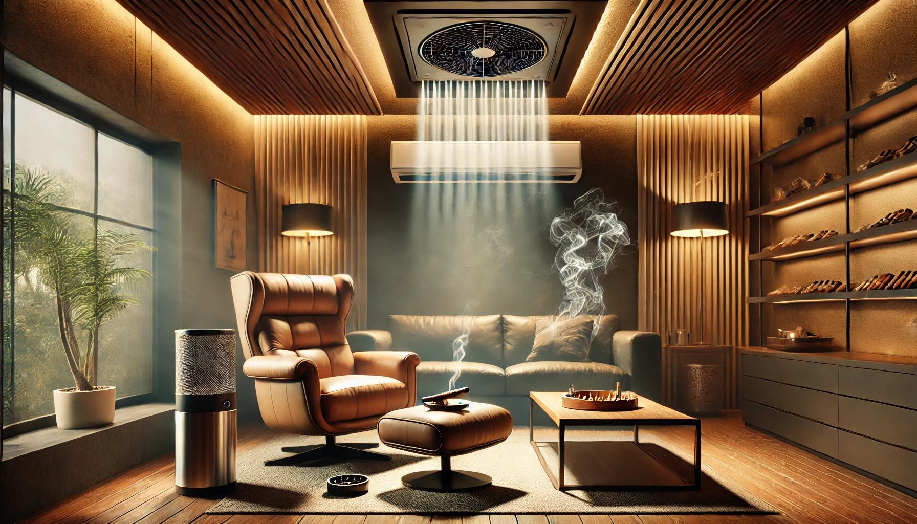 how to ventilate a cigar-smoking room