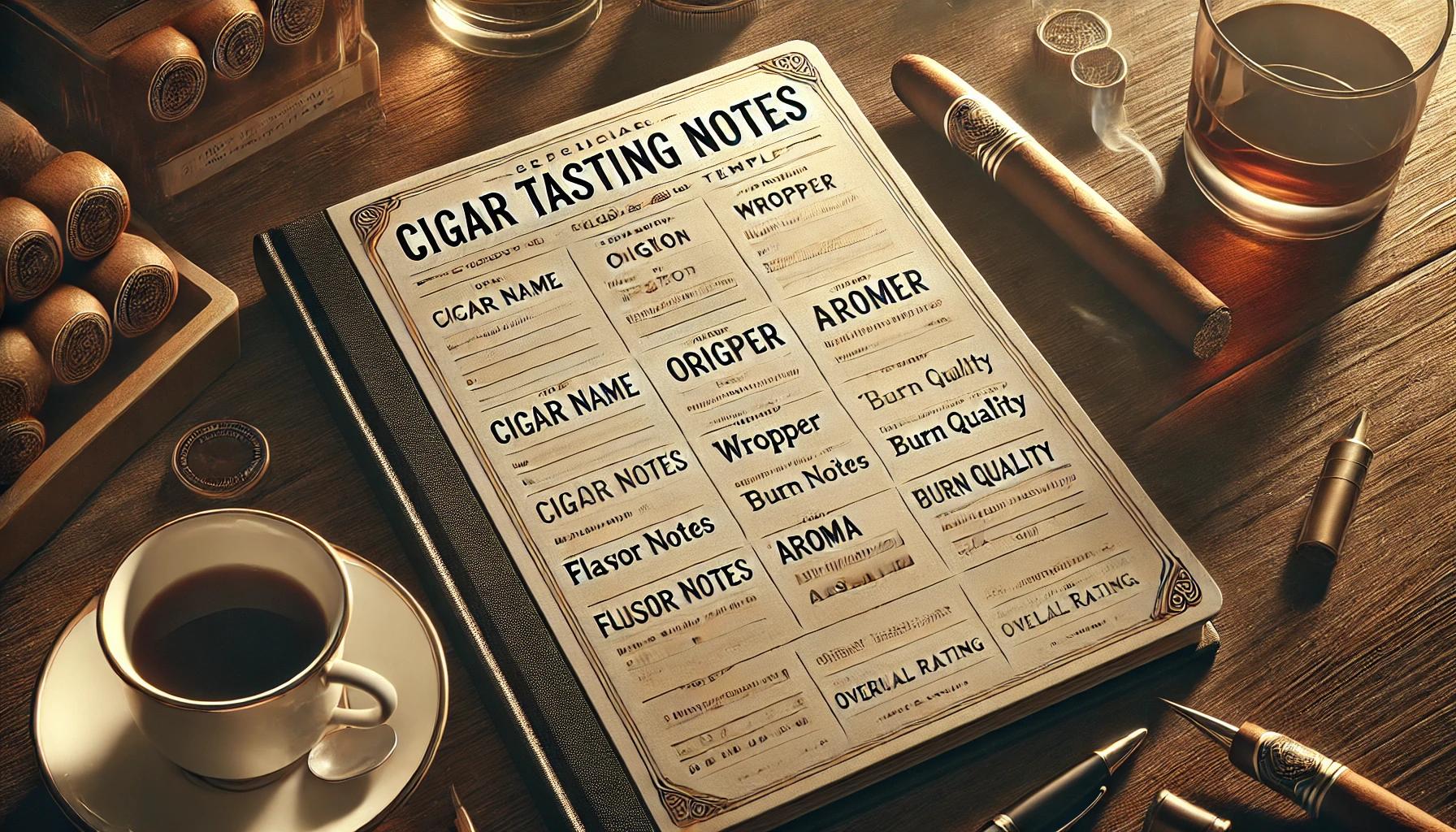 cigar tasting notes template