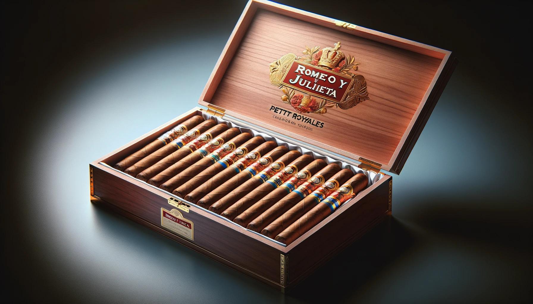 A box of Romeo y Julieta Petit Royales Cigars
