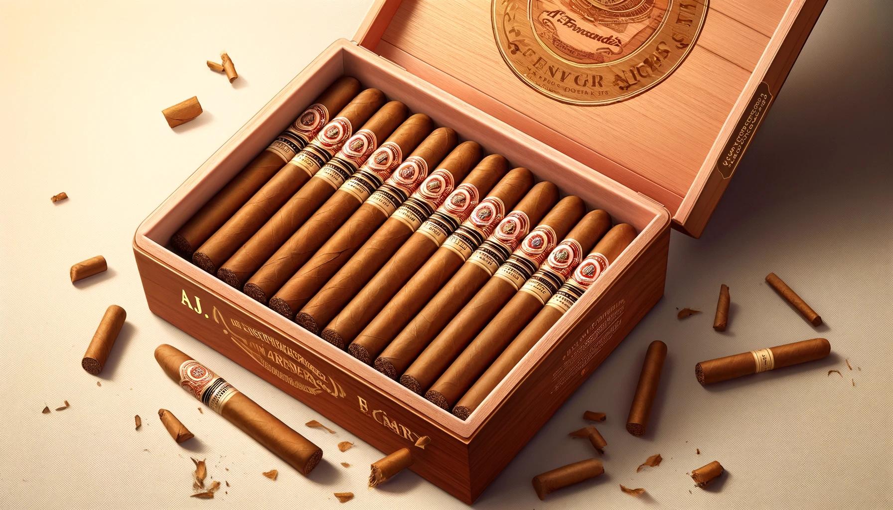 A box of AJ Fernandez Cigars