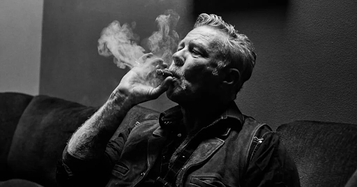 James Hetfield Smoking a Fine Cigar